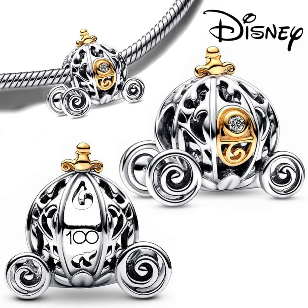 Stampd Silver and Gold Carriage Bracelet Charm